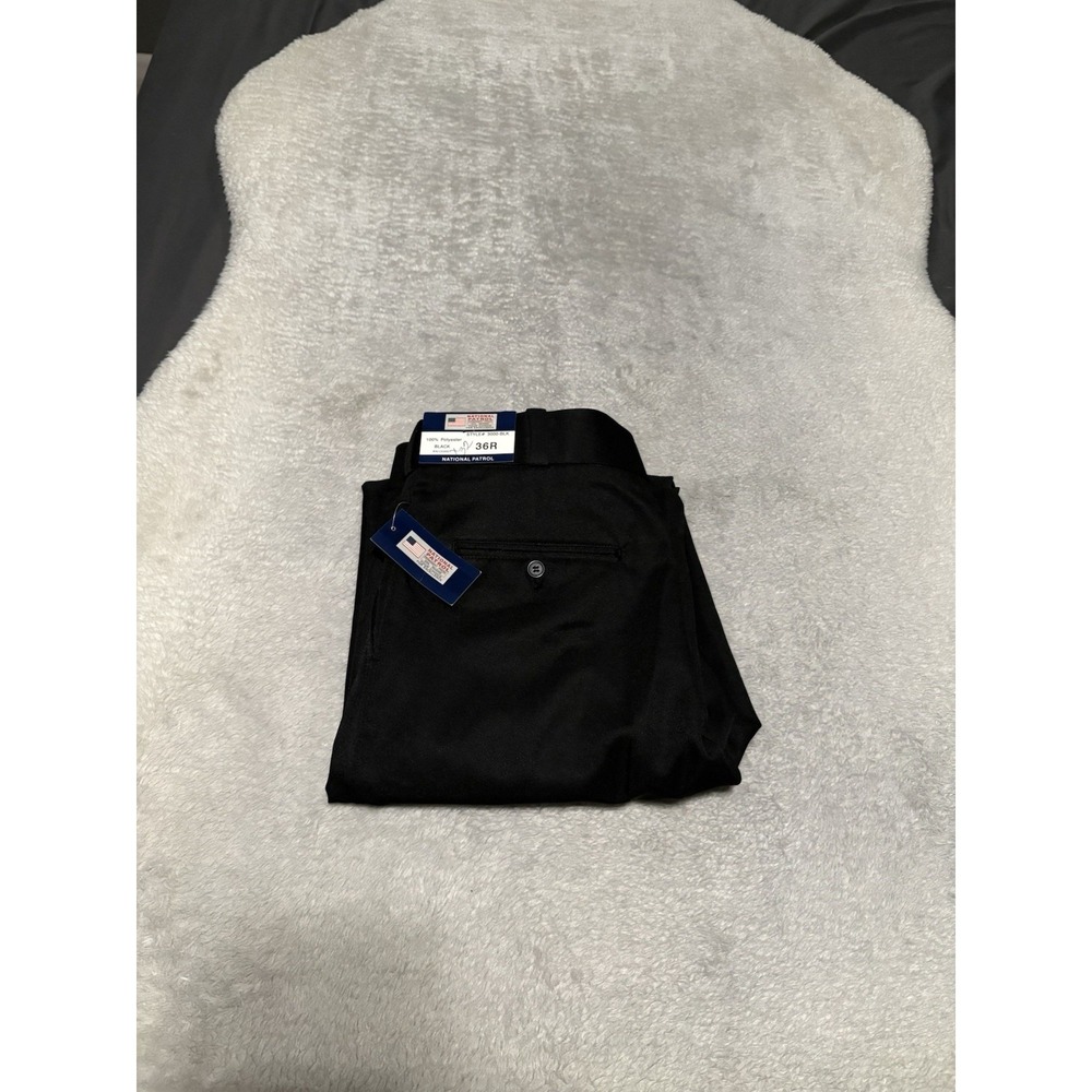 National Patrol Pants Mens 36x32 Black Stretch Security‎ Uniform Dress Workwear